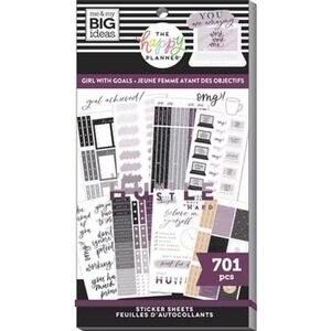 The Happy Planner Girl With Goals Sticker Sheets 701 Pcs Metallic‎ Accents